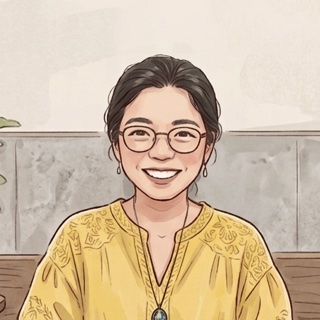 講師おけいはんの似顔絵イラスト